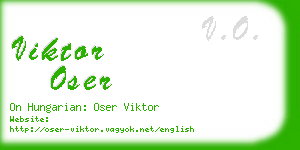 viktor oser business card